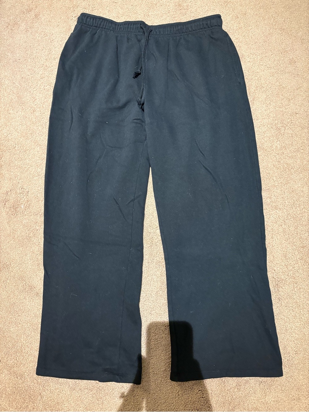 No Boundaries Black Wide-Leg Drawstring Joggers size xl